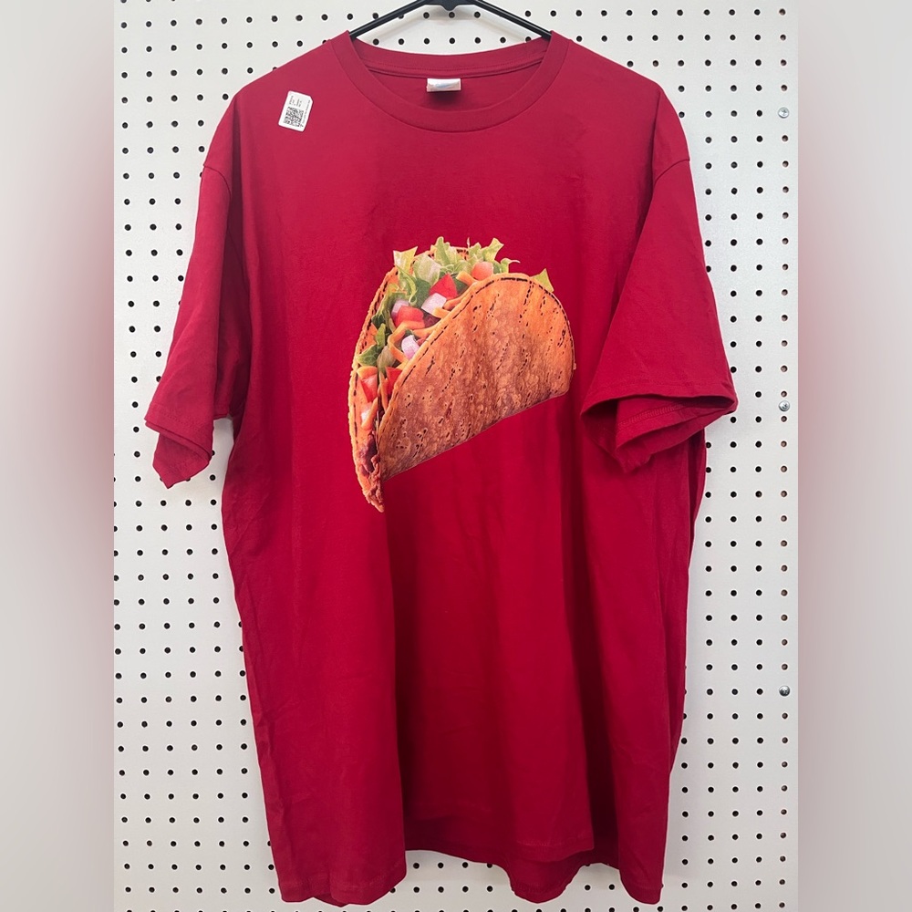 Size XXL‎ Red Taco Graphic T Shirt.
